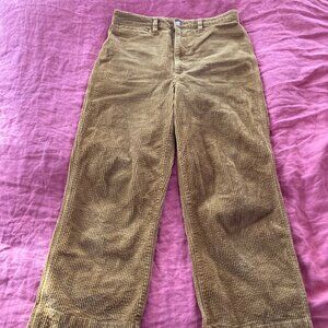 Madewell Slim Emmett Wide-Length Pants in Golden Corduroy